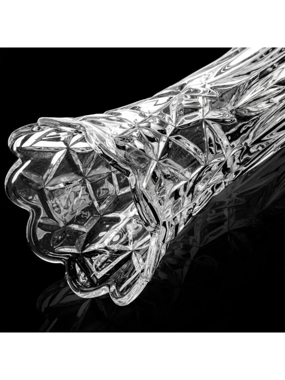 Set of 2 Large Clear Glass Flower Vases - Modern Cylinder Centerpieces for Home